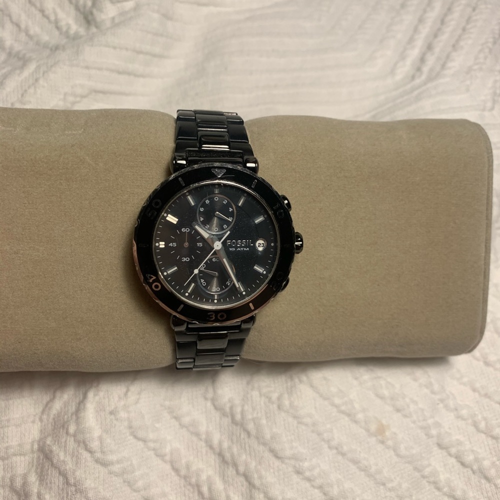 Black Fossil Women’s Sport Watch